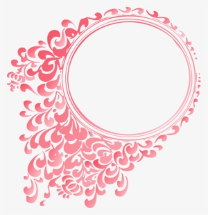 Pink Linear Gradient Round Border Clip Art - Circle Design Clipart Png