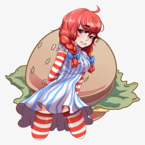 Vector Transparent Download Mcdonalds Drawing Anime - Wendy Anime Girl Smug