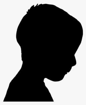 Little Child Silhouette Of Head Png, Boy Silhouette