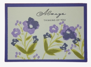 Always Thinking Of You Is A Beautifully Hand Stamped - Pansy