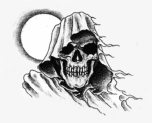 Ink Drawing Grim Reaper - Tattoo Png