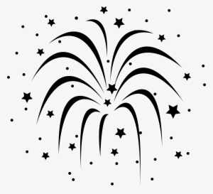 Fireworks Vector Black And White - Fireworks Black And White Png