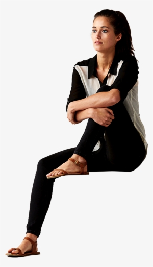 Woman Sitting People Cutout, Cut Out People, Render - People Sitting Png