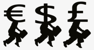 Money Bag Currency Symbol Silhouette - Bolsa De Valores Animado