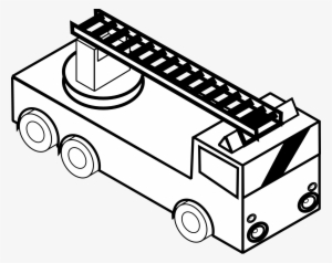 Toy Fire Truck Stock Photo - Line Drawing Of Fire Brigade