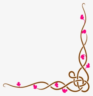 Long Floral Border Svg Clip Arts 582 X 599 Px