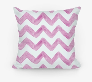 Pink Watercolor Chevron Pattern Pillow - Zig Zag Design Pattern