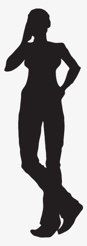 Phone, Silhouette, Girl, Standing, Communication - Poster