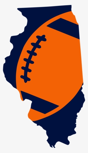 Chicago Football Design - Map Of Illinois 1858