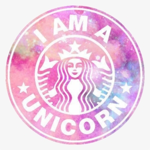 Starbucks Logo Unicorn Starbuckslogo Pink Galaxy Blue - 1024x1024 PNG ...