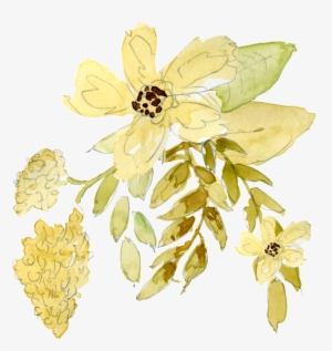 Watercolor Leaf Decoration Material - Portable Network Graphics