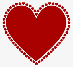 Red Frame Heart - Heart Shape Png Photo Frame
