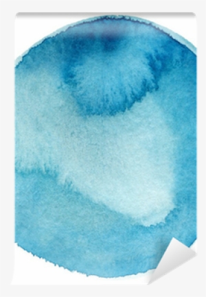 Abstract Watercolor Circle Painted Background Wall - Gallery Direct Liliia Rudchenko's 'blue Watercolor