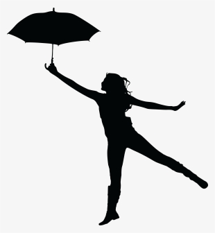 Big Image - Person With Umbrella Silhouette