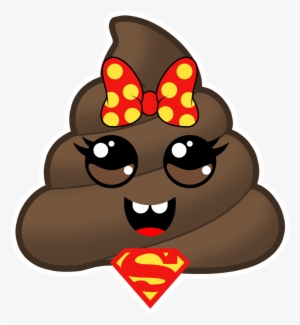 Super Poop Emoji - Superman Logo