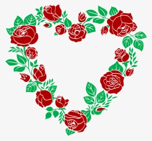 Red Rose Heart Border Png Clip Art Image