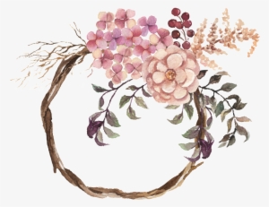 Este Fondos Es Vides Corona Acuarela Pintada A Mano - Watercolor Painting