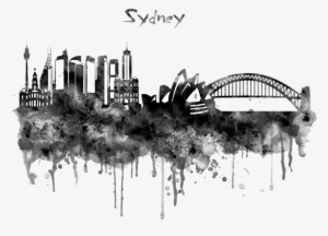 Bleed Area May Not Be Visible - Black And White Watercolor City