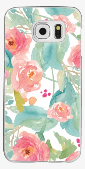 Watercolor Teal Floral Pattern