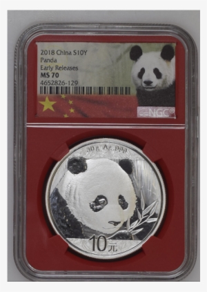2018 Chinese Panda 30 Gram Silver Coin Ms-70 Ngc - Silver