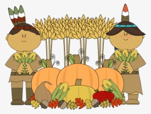Images Indians And Harvest - Pilgrims Clipart