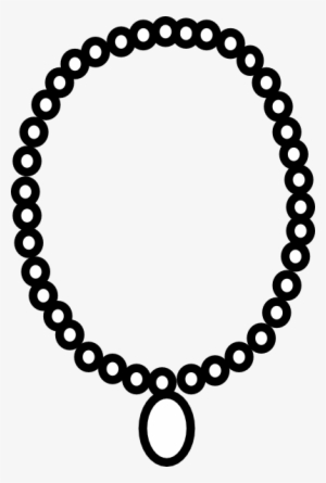 Necklace Outline Clip Art At Clker Com - Necklace Clipart Black And White