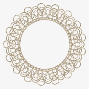 Pearls In Lace Frames - Renda Circular Png