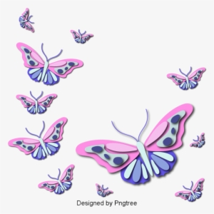 Beautiful Colorful Cartoon Hand-painted Butterfly Spring, - Cartoon