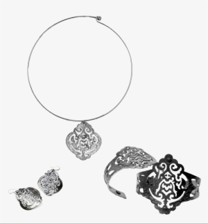 Iron Lace Earrings Cuff Necklace - Beekman 1802 Llc