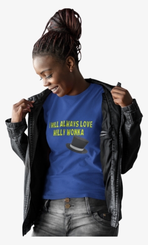 I Will Always Love Willy Wonka - Skin Cancer Shirt, Melanoma Shirt, Black, Cancer Ribbon