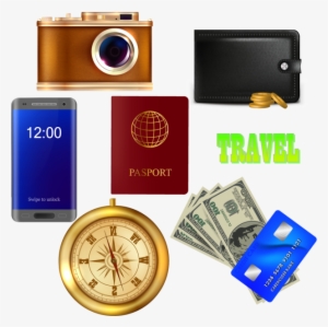 Traveler's Set Icons, Travel, Suitcase, Camera Png - Travel