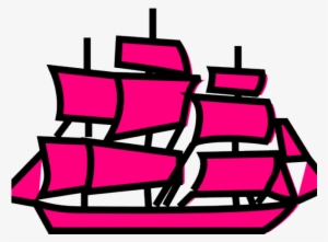 Pink Boat Clipart