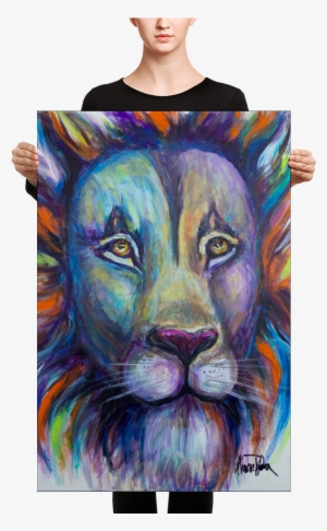 Prophetic Art Print - Black Mask Red Pied French Bulldog Canvas