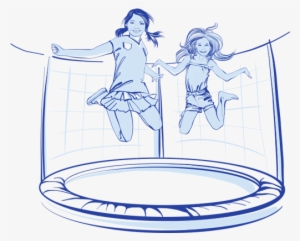 Trampoline - Jumping Trampoline Drawing