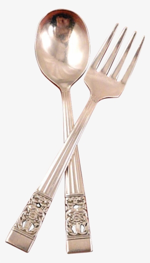Baby Toddler Fork Spoon Set Oneida Community Plate - Spoon And Fork Png