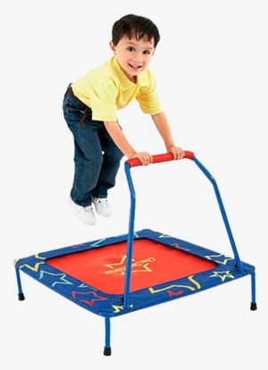 Boy Pic - One Step Ahead Kids Safety Trampoline With Handle