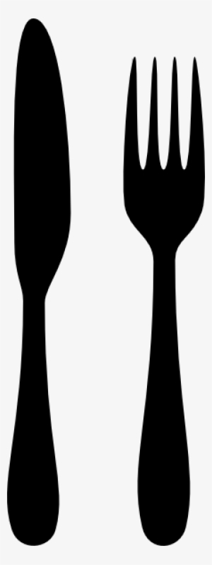 Fork Clipart Black - Fork And Knife Silhouette