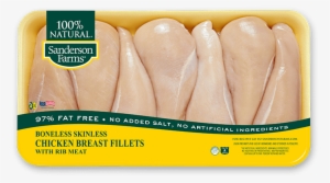 Value Pack Boneless Skinless Chicken Breast Fillets - Sanderson Farms Fresh 97% Fat Free Boneless, Skinless
