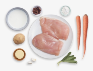 Seared Chicken & Sage Gravy With Carrots & Mashed Potato - Food