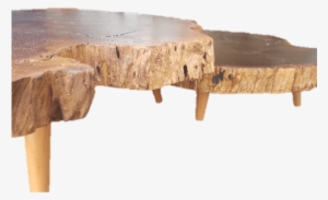 Pair Solid Hardwood Live Edge Coffee Table - Table