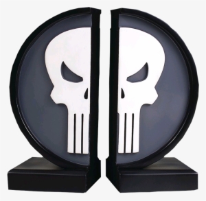 Punisher Logo Bookends - Punisher Logo