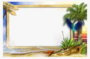 Beach Frames Picture Film Frame Title Png Download - Beach Photo Frame Png