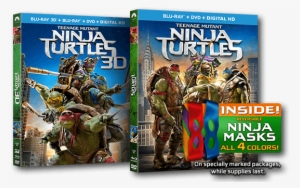 Tmnt Movie Bluray Dvd - 2014 Ninja Turtles Masks
