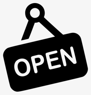 Sign Open - - Open Sign Cartoon Black And White
