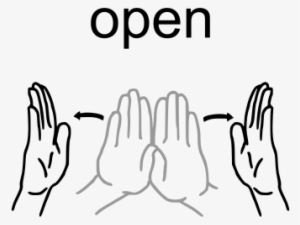For Open, Begin By Holding Your Flat Hands Together, - Open Sign Language