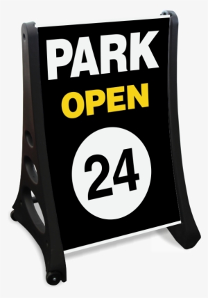 Park Open 24 A-frame Sidewalk Sign Kit - Sidewalk