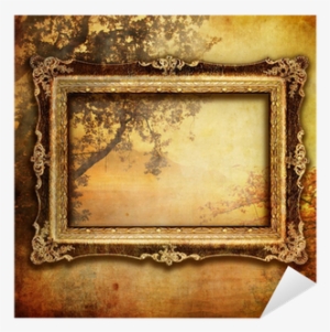 Autumn Composition With Antique Frame Sticker • Pixers® - Picture Frame