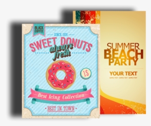 Promote Your Business Or Event With Ztoone - Art Print: Avean's Vintage Donuts Poster, 61x46cm.