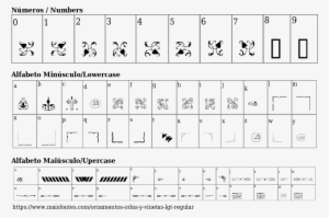 Fuente Detalles Ornamentos Orlas Y Vinetas Lgt Regular - Detalles