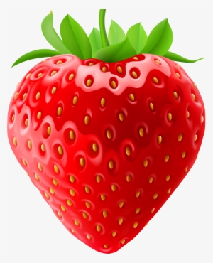 Strawberry Fruit Clipart - Transparent Background Strawberry Clipart
